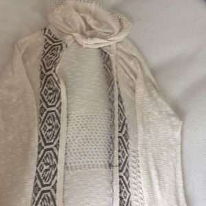 Long sleeved Brown and white sweater